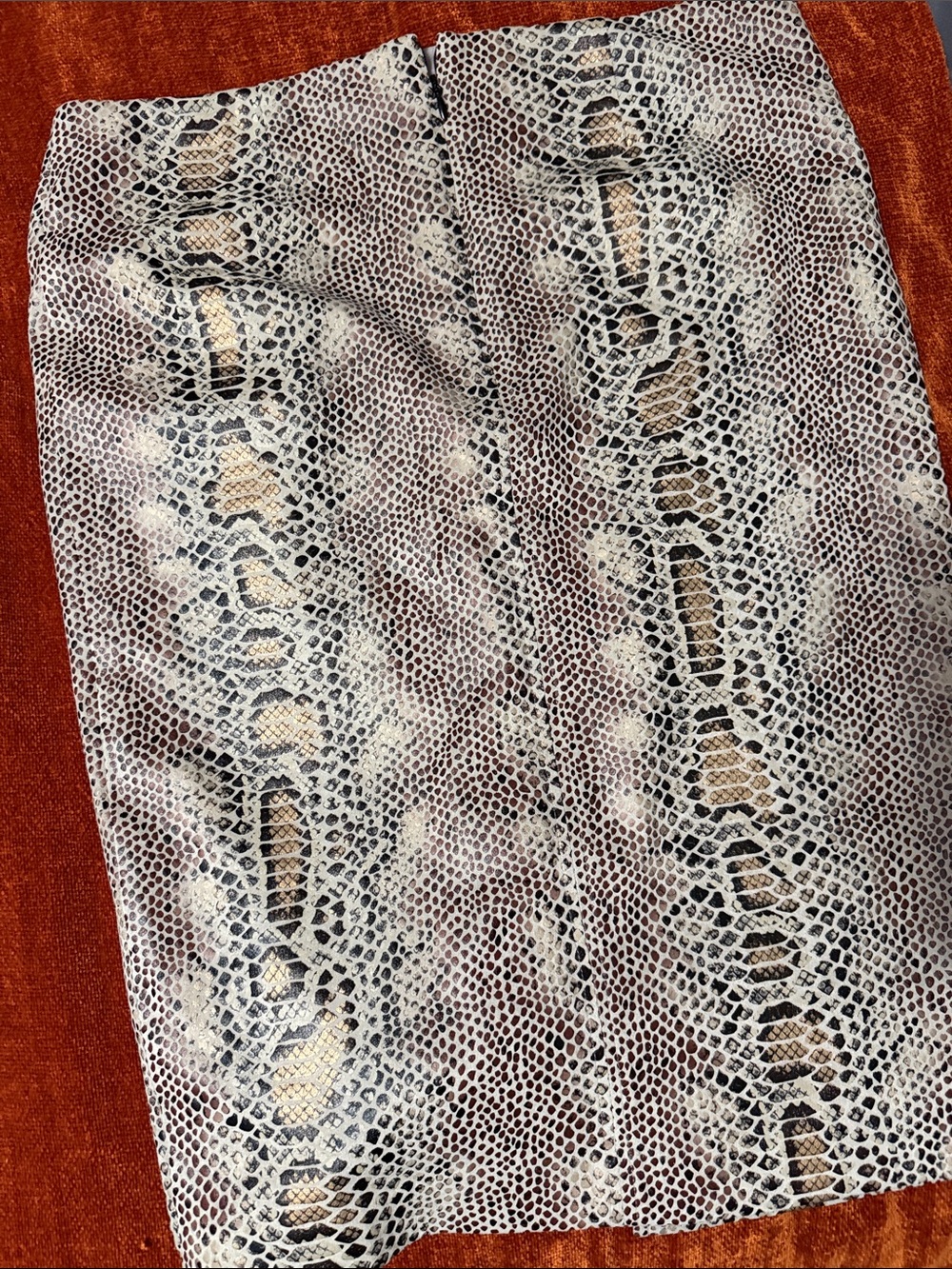 Melanie Lyne | Snake Print Skirt in Neutral Tones | 8 - Picture 8 of 9